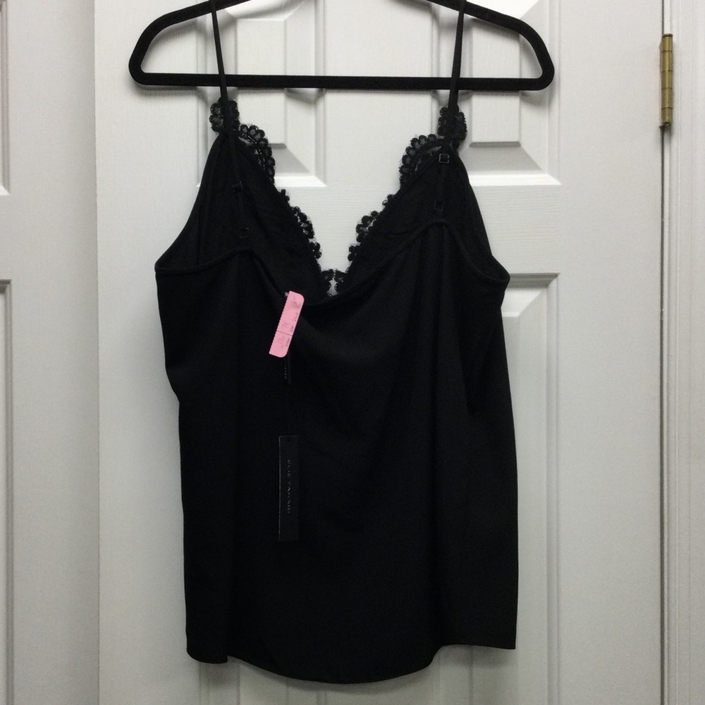 Elegant Black Lace Trim Cami Top - Picture 2 of 2